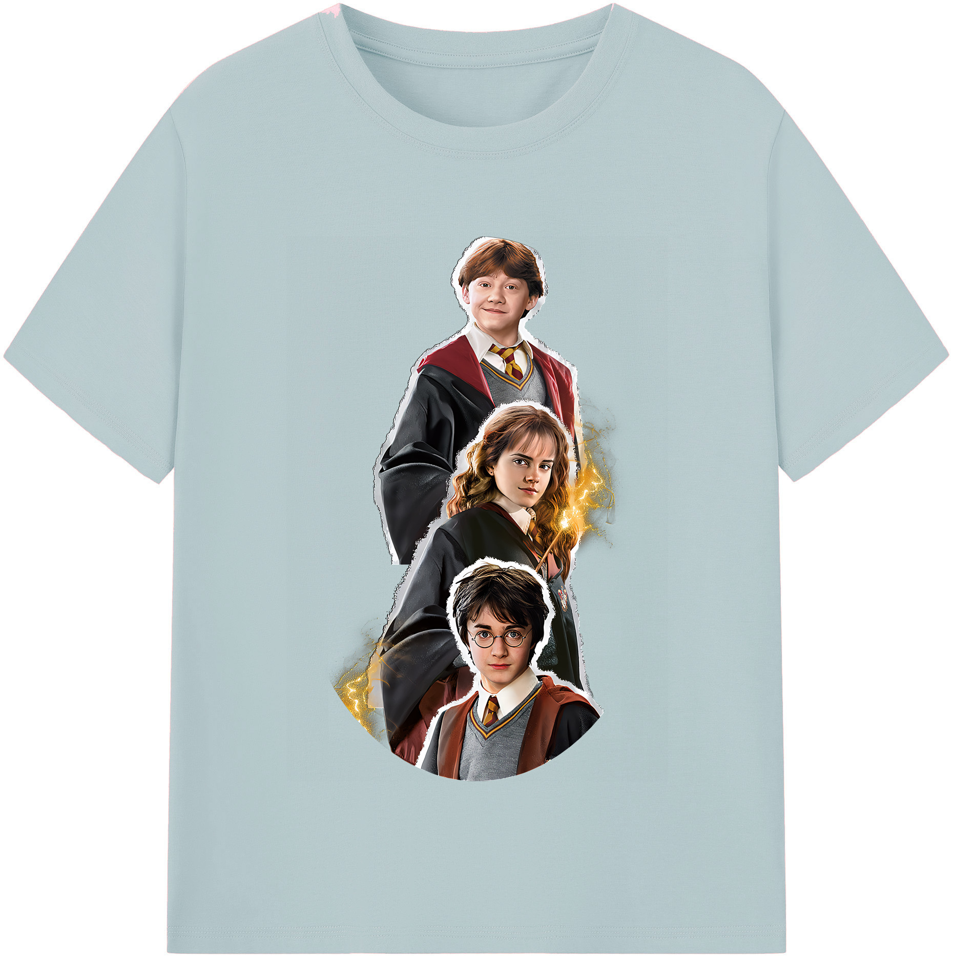 （画像用） Harry Potter ハリー・ポッターシリーズ 綿100％半袖Tシャツ（フロントプリント）